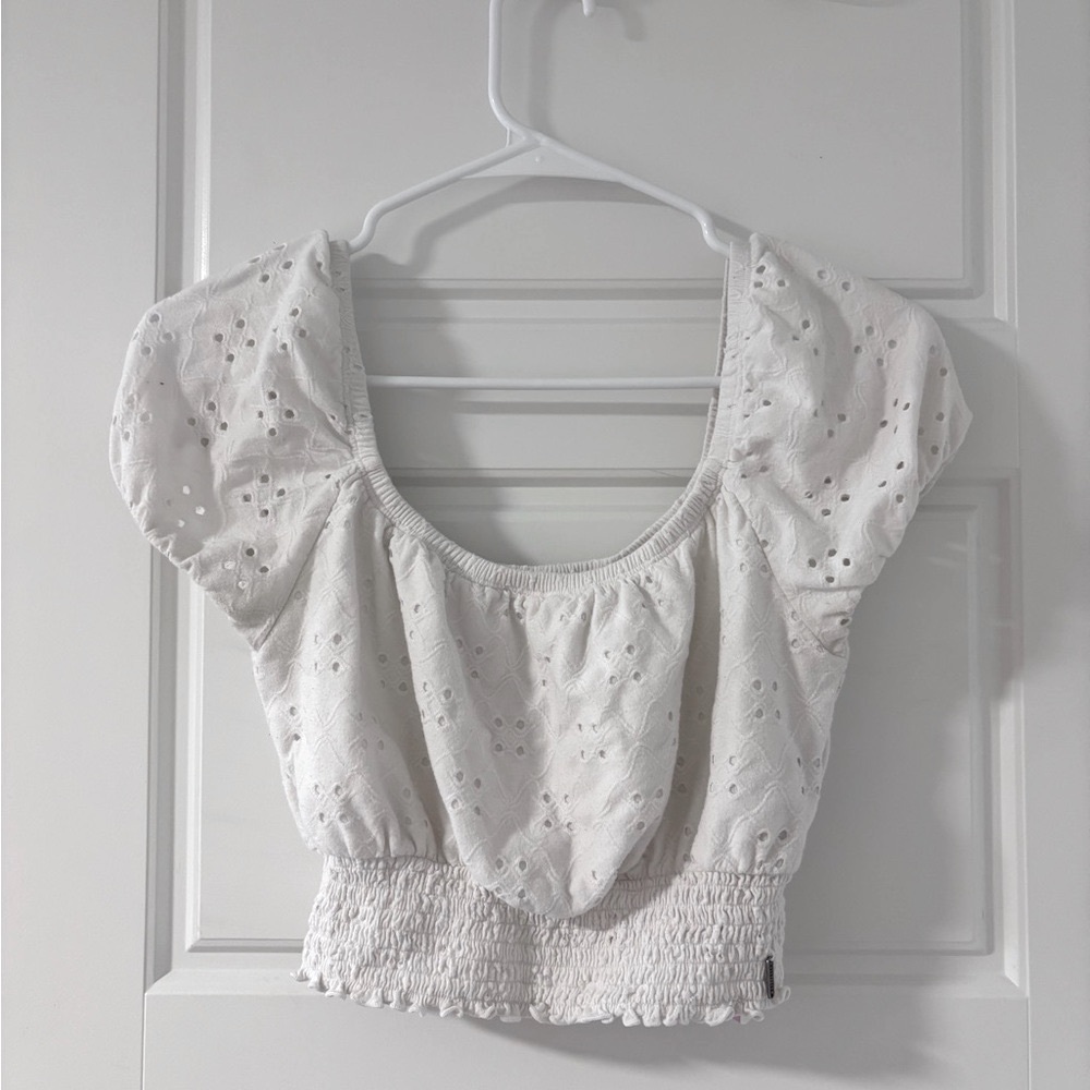 White Puff Sleeve Top
